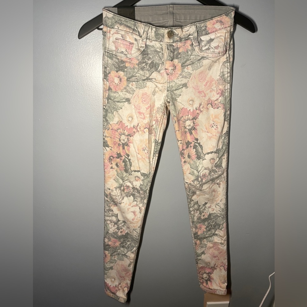 Bleulab reversible jeans - floral print and grey - 00